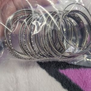 Surprise 🫢😊 Bag Of Silver Toned Bracelets